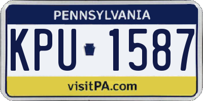 PA license plate KPU1587