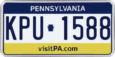 PA license plate KPU1588