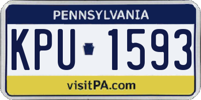 PA license plate KPU1593