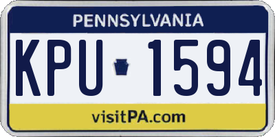 PA license plate KPU1594