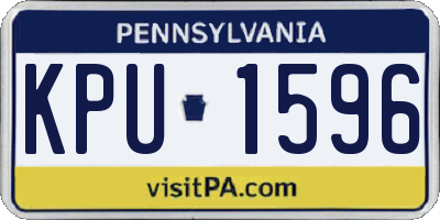 PA license plate KPU1596
