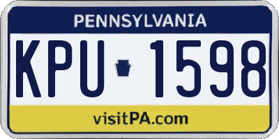 PA license plate KPU1598