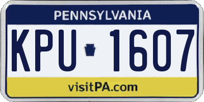 PA license plate KPU1607