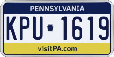 PA license plate KPU1619
