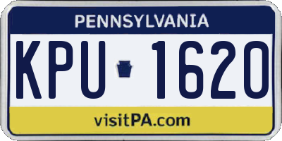 PA license plate KPU1620