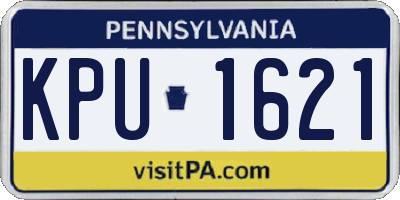 PA license plate KPU1621