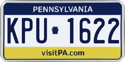 PA license plate KPU1622