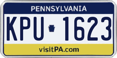 PA license plate KPU1623