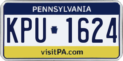 PA license plate KPU1624