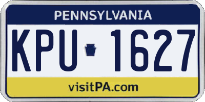 PA license plate KPU1627