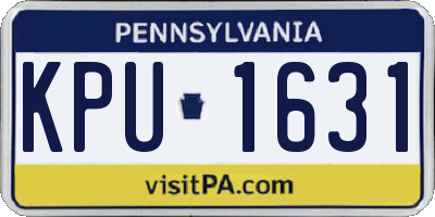 PA license plate KPU1631