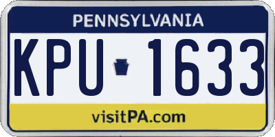 PA license plate KPU1633