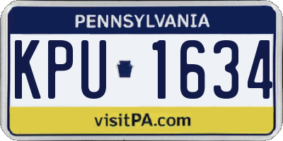 PA license plate KPU1634