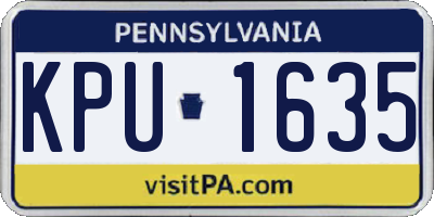 PA license plate KPU1635