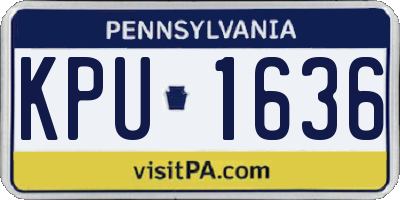PA license plate KPU1636