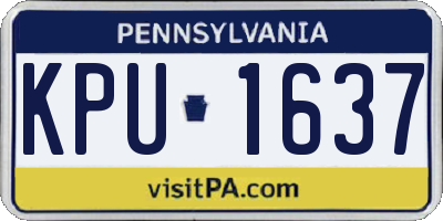 PA license plate KPU1637