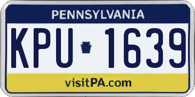 PA license plate KPU1639