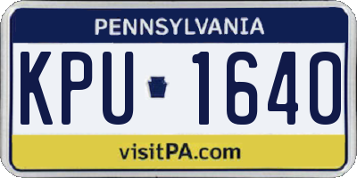 PA license plate KPU1640