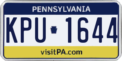 PA license plate KPU1644