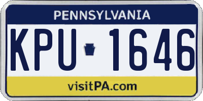 PA license plate KPU1646
