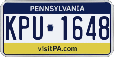 PA license plate KPU1648