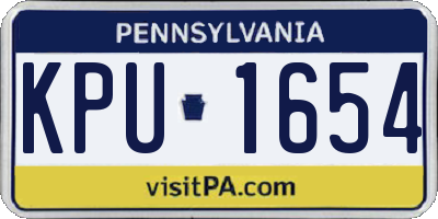 PA license plate KPU1654