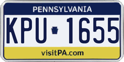 PA license plate KPU1655