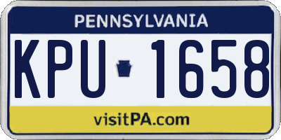 PA license plate KPU1658