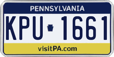 PA license plate KPU1661