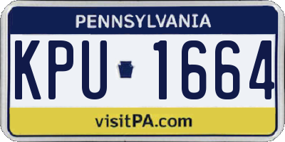 PA license plate KPU1664