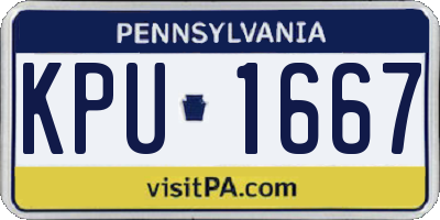 PA license plate KPU1667
