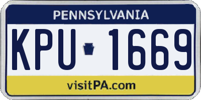 PA license plate KPU1669