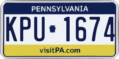 PA license plate KPU1674