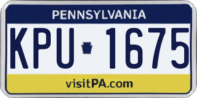 PA license plate KPU1675