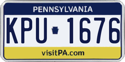 PA license plate KPU1676