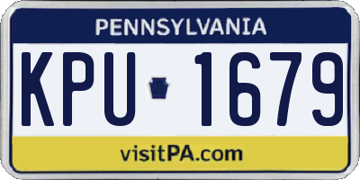 PA license plate KPU1679