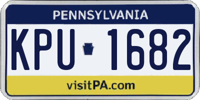 PA license plate KPU1682