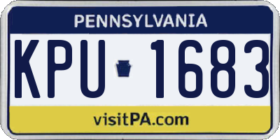 PA license plate KPU1683