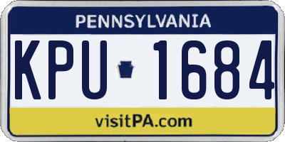 PA license plate KPU1684