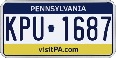 PA license plate KPU1687