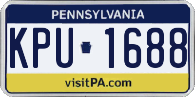 PA license plate KPU1688
