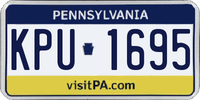 PA license plate KPU1695