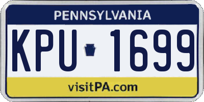 PA license plate KPU1699