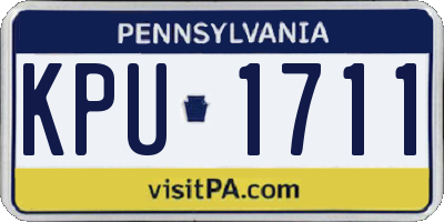 PA license plate KPU1711