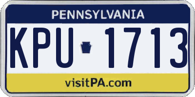 PA license plate KPU1713