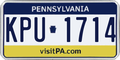 PA license plate KPU1714