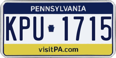 PA license plate KPU1715