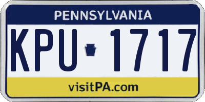 PA license plate KPU1717