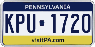 PA license plate KPU1720