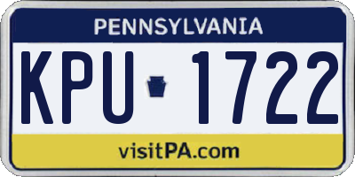 PA license plate KPU1722